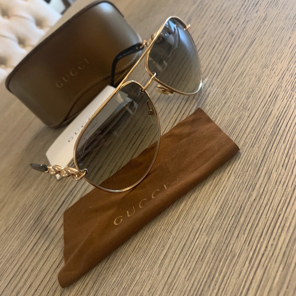 100% Authentic Gucci Aviator Sunglasses